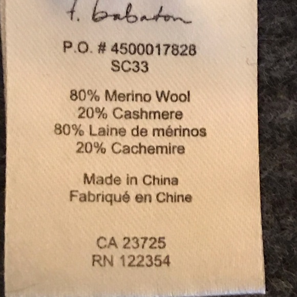 t babaton cashmere blend sweater charcoal heather - Picture 9 of 9